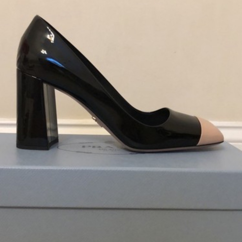 Prada two tone pumps